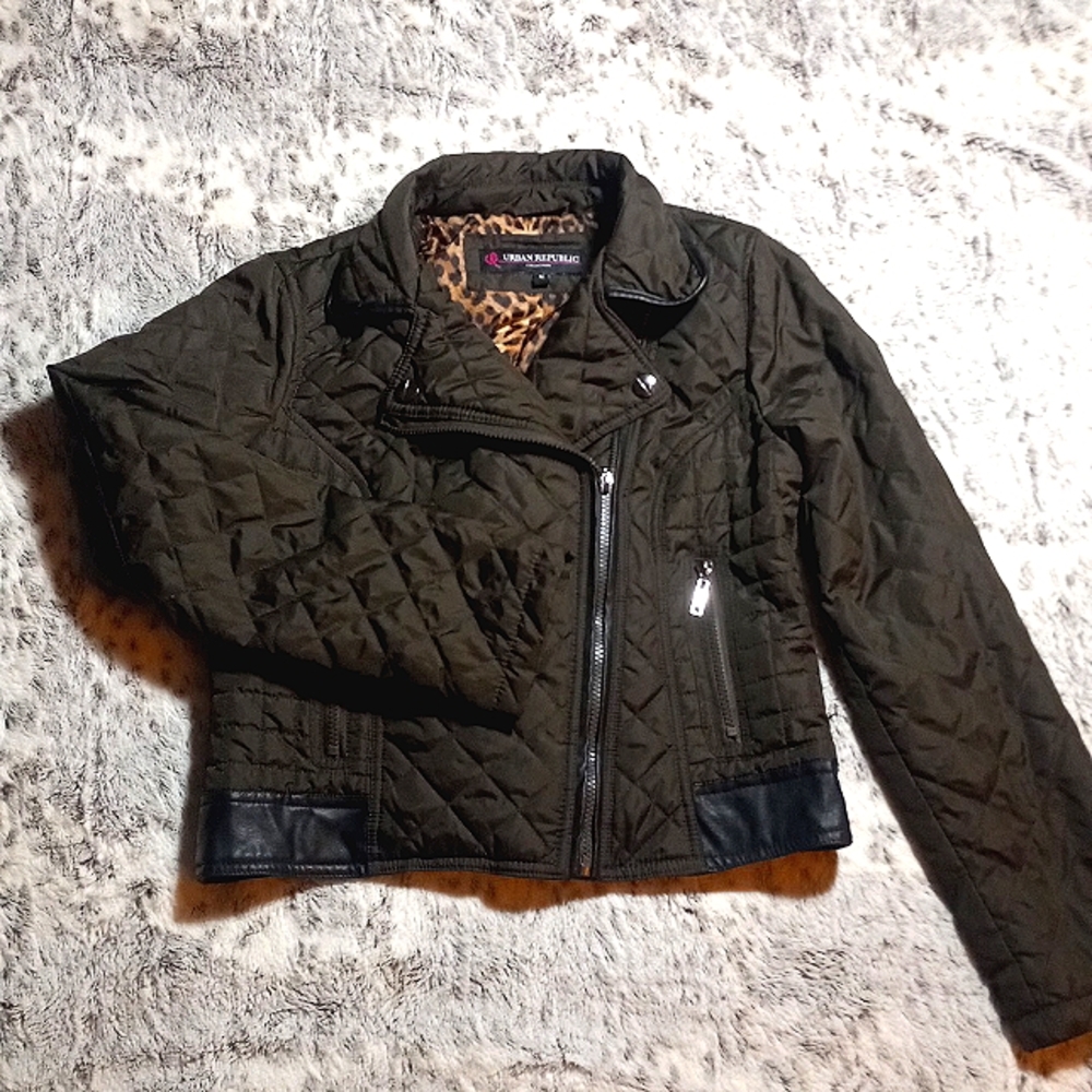 Urban Republic Biker Puffer cropped jacket
